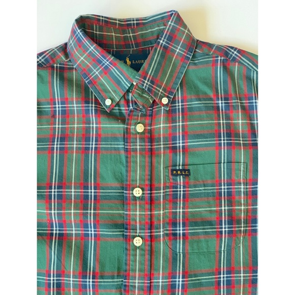 Ralph Lauren Boys Green Plaid Shirt - Picture 2 of 3